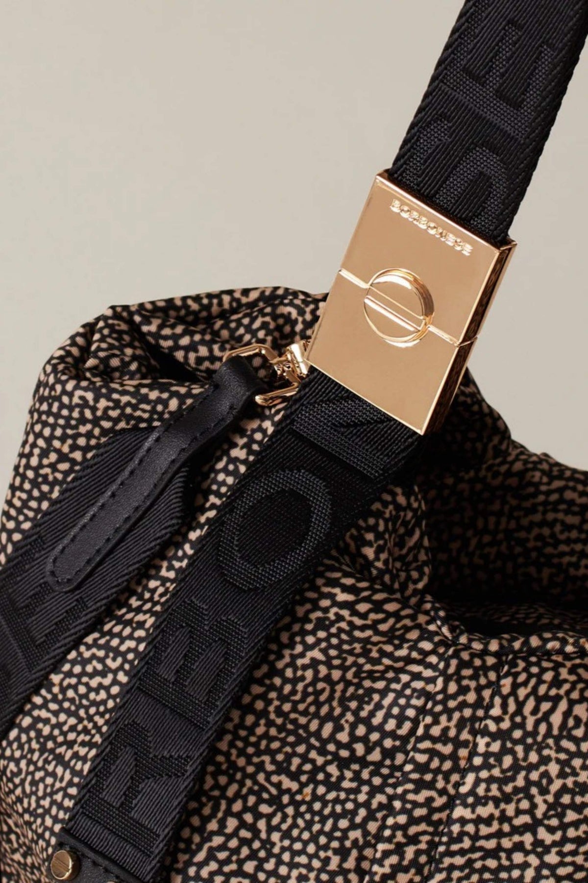 Borbonese Borsa Bauletto Medio Naturale Donna - 4