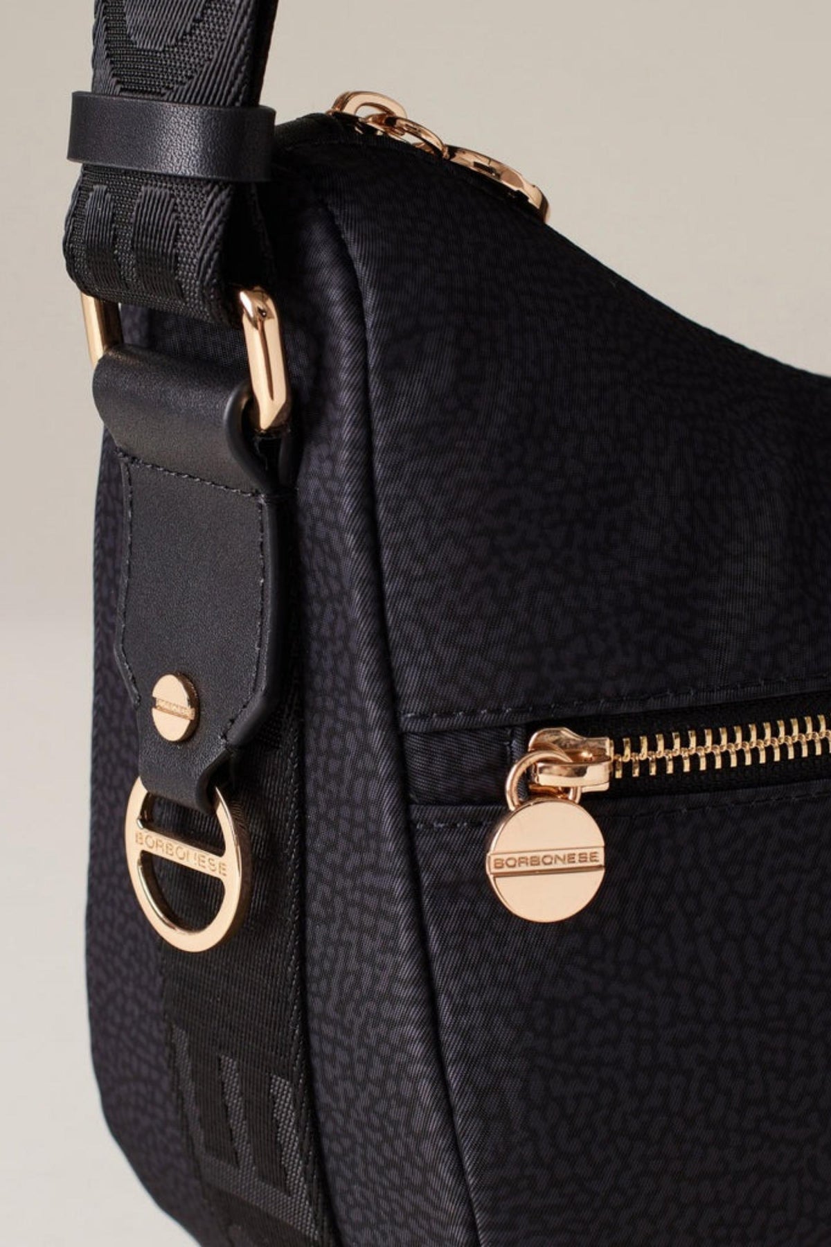 Borbonese Luna Bag Small Nero Donna - 5