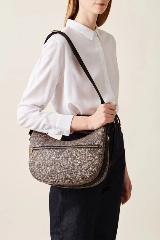 Borbonese Luna Bag Small Naturale Donna