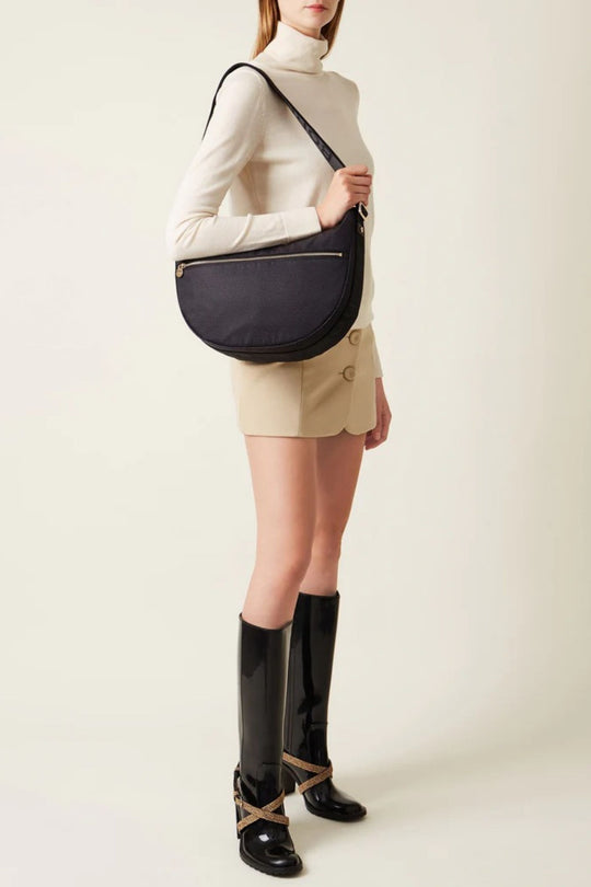 Borbonese Luna Bag Middle Nero Donna