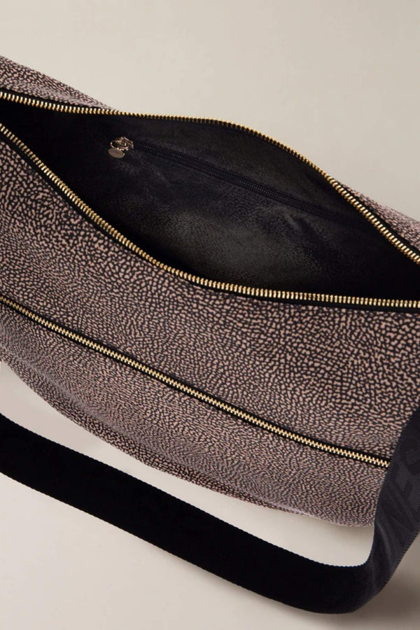 Borbonese Luna Bag Medium Naturale Donna - 4