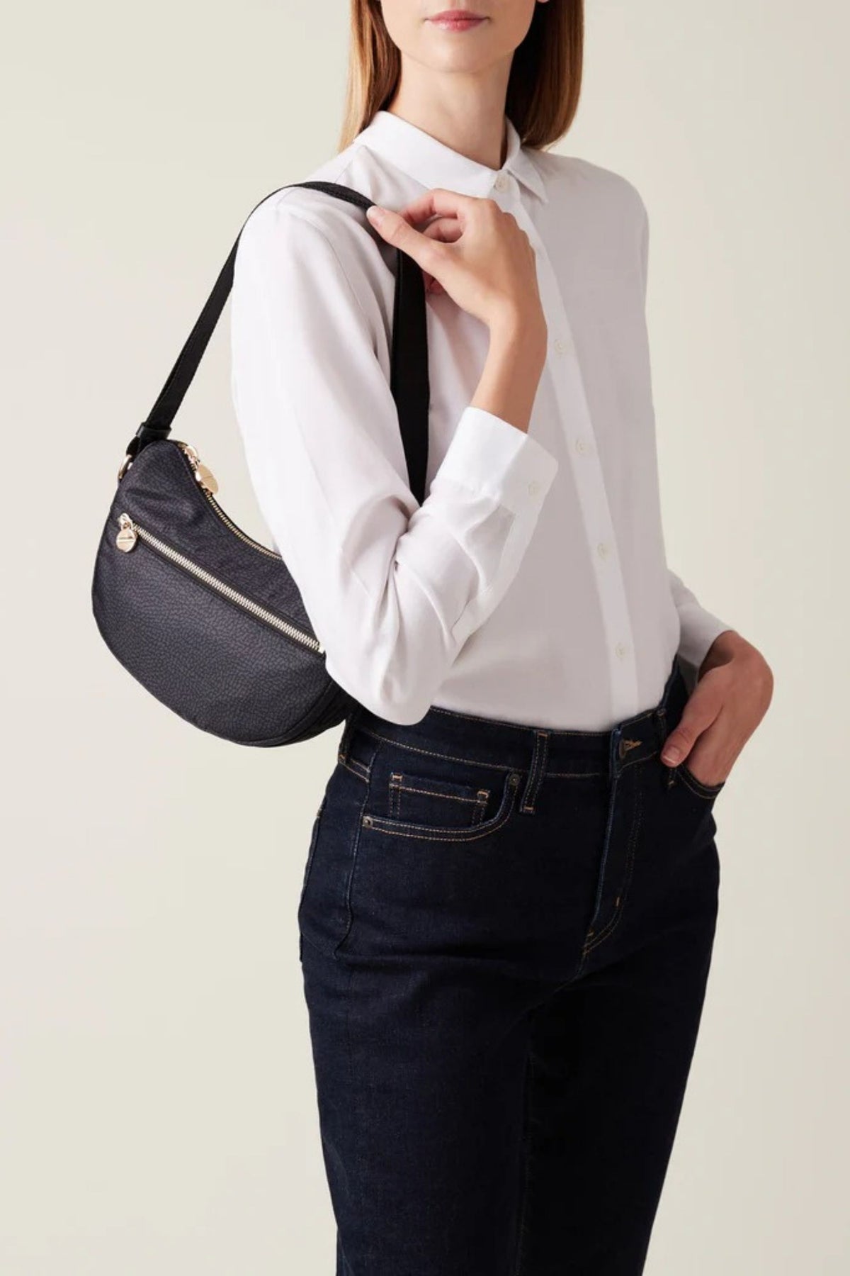 Borbonese Luna Bag Mini Nero Donna - 1