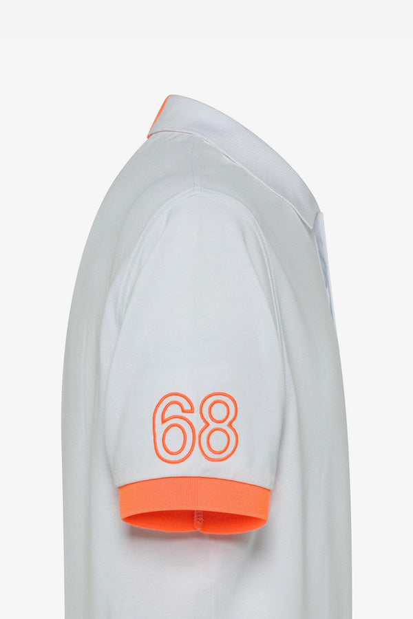 Sun 68 Polo Logo Fluo Bianco Uomo - 2
