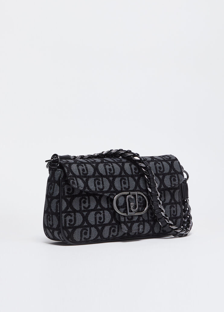 Liu Jo Crossbody M Patta Tessuto Nero Donna - 3