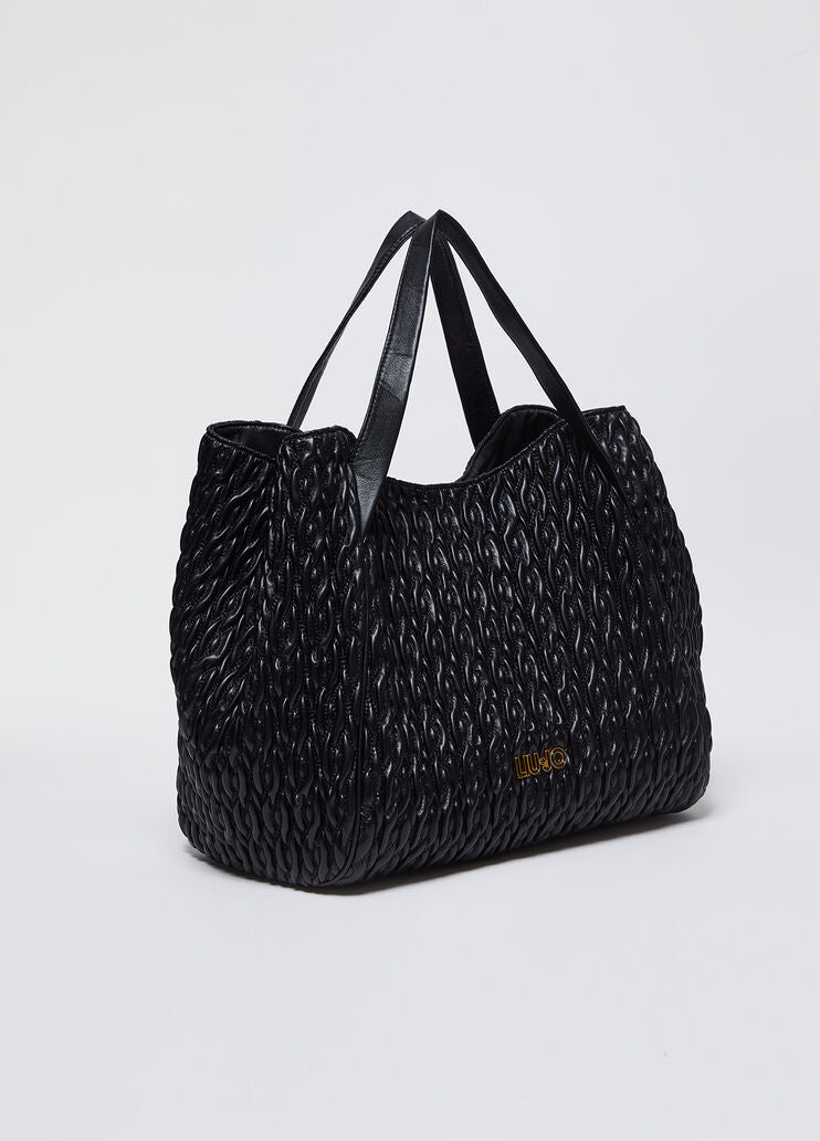 Liu Jo Sacca Tote L Goffrata Nero Donna - 3