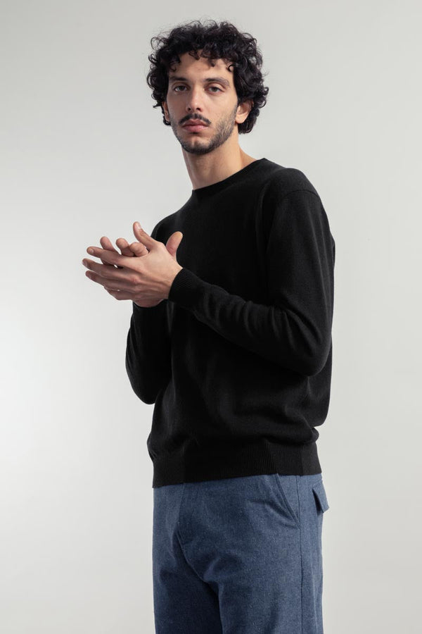 Rifo' Maglia Cashmere Rigenerato Nero Uomo - 1