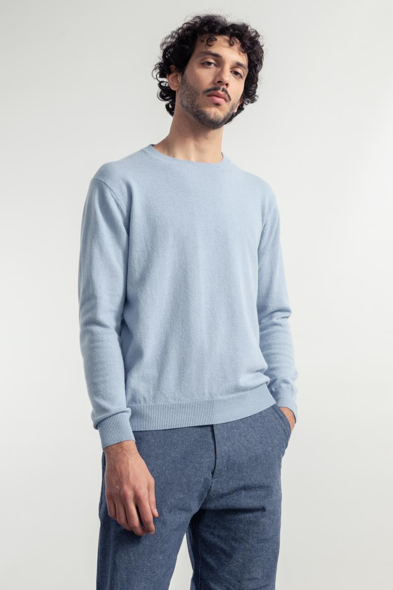 Rifo' Maglia Cashmere Rigenerato Azzurro Uomo - 1