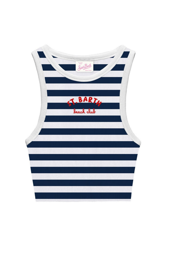 Mc2 Saint Barth Single Shoulder Rib Top Bambina