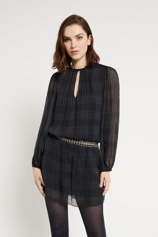 Ottod'ame Abito Organza Plissettato Naturale Donna