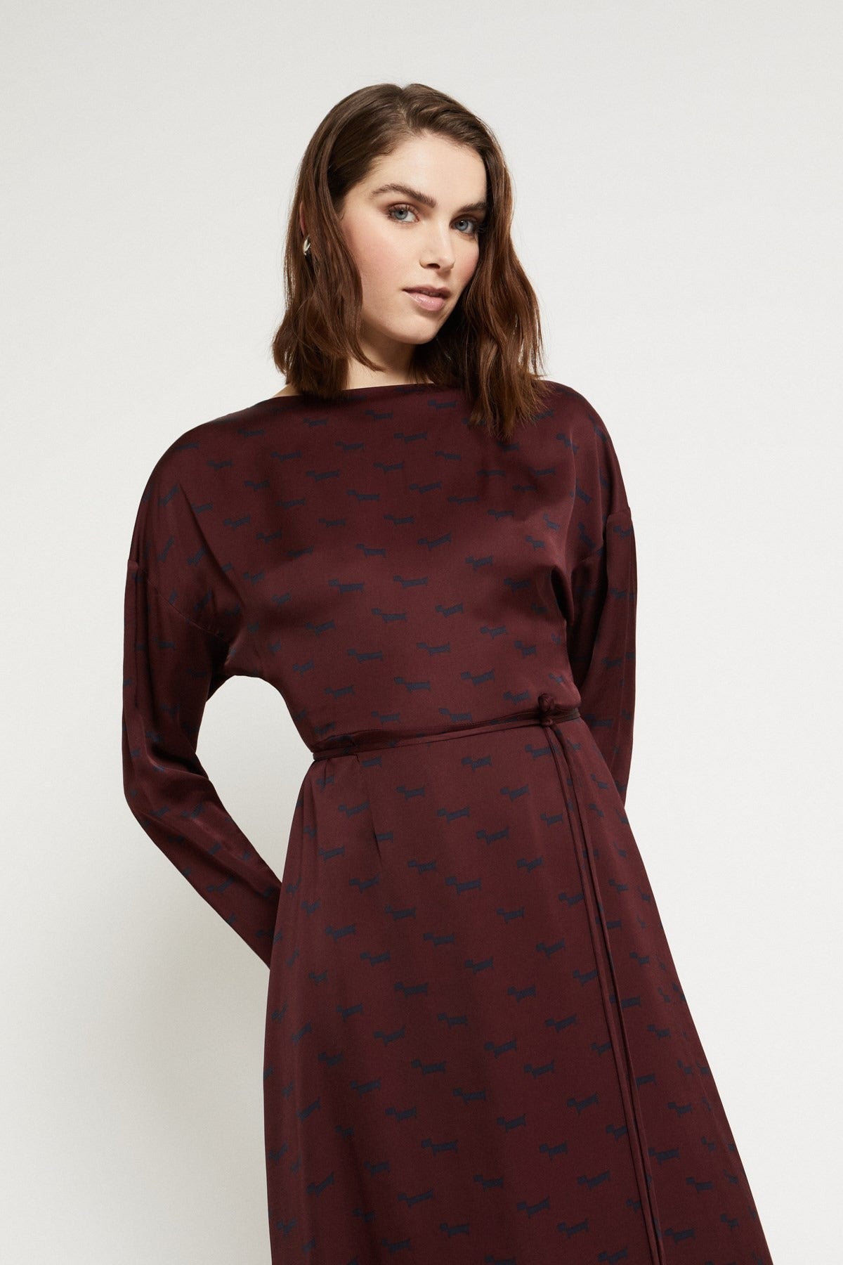 Ottod'ame Abito Lungo Stampa Bassotto Donna - 3