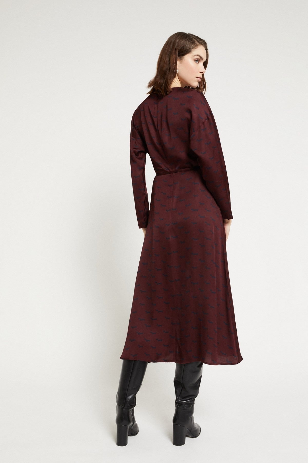 Ottod'ame Abito Lungo Stampa Bassotto Donna - 4