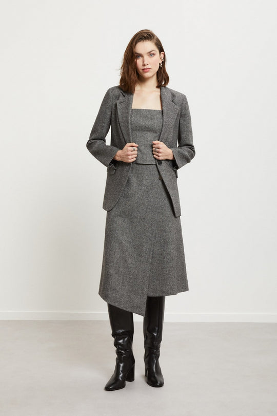 Ottod'ame Blazer Bitessuto Naturale Donna