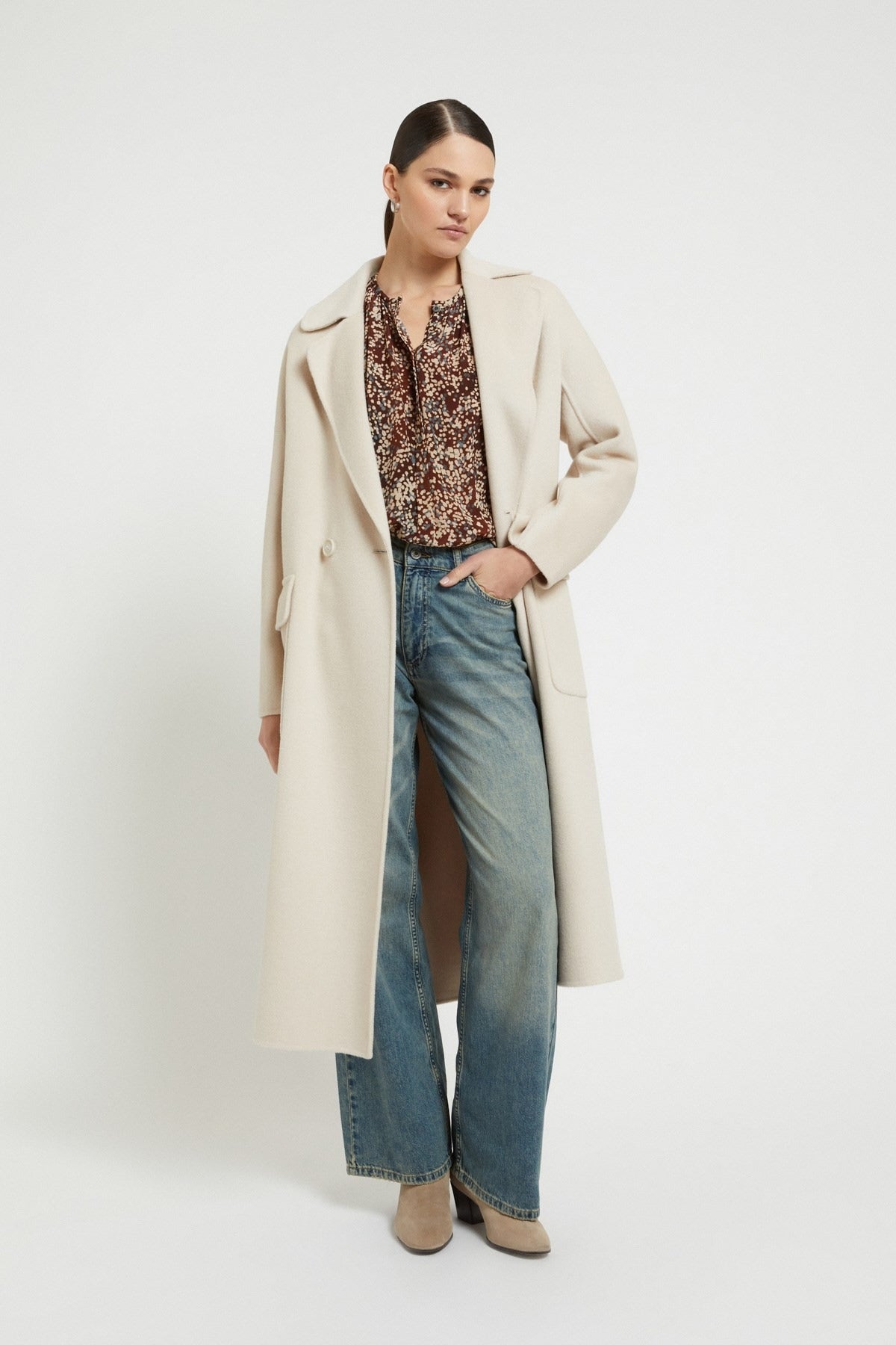 Ottod'ame Cappotto Lungo Double Beige Donna - 4