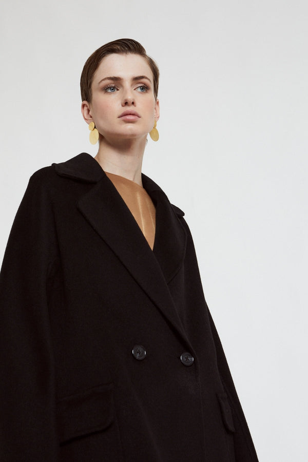 Ottod'ame Cappotto Lungo Double Nero Donna - 3