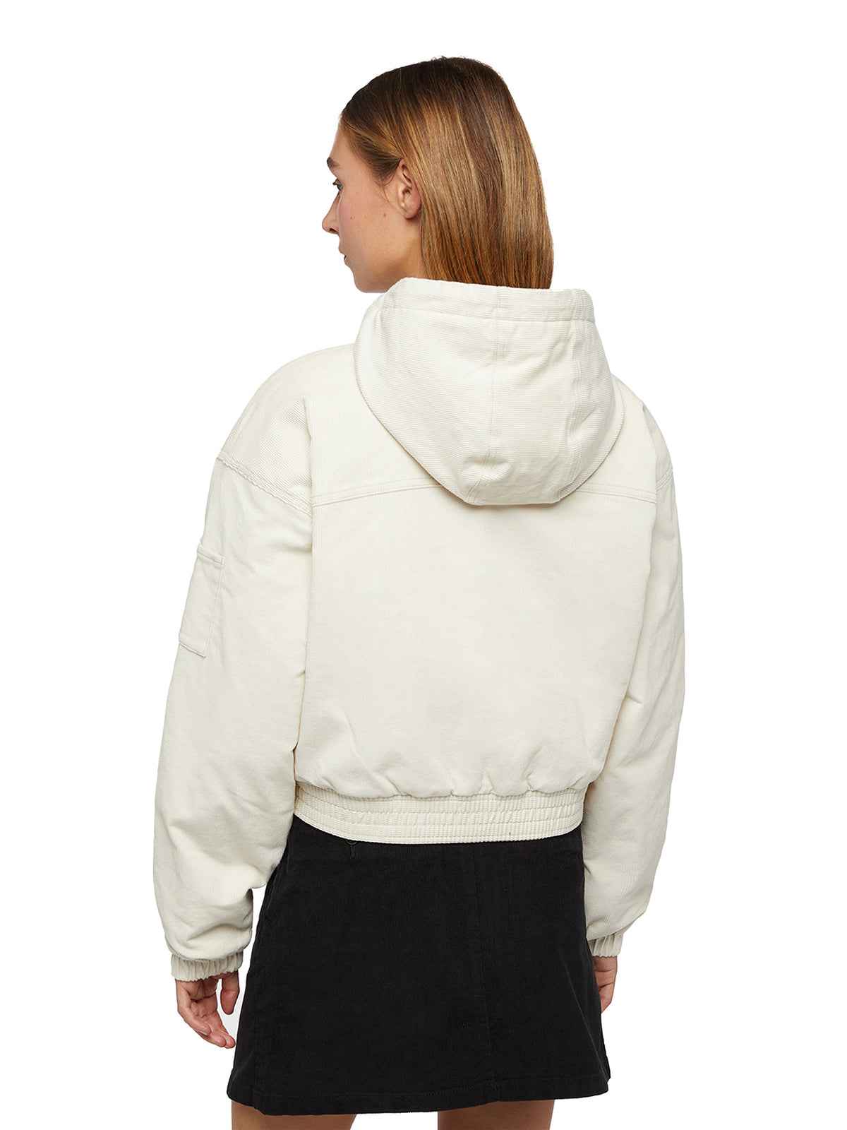 Dickies Corduroy Hooded Jacket Bianco Donna - 2