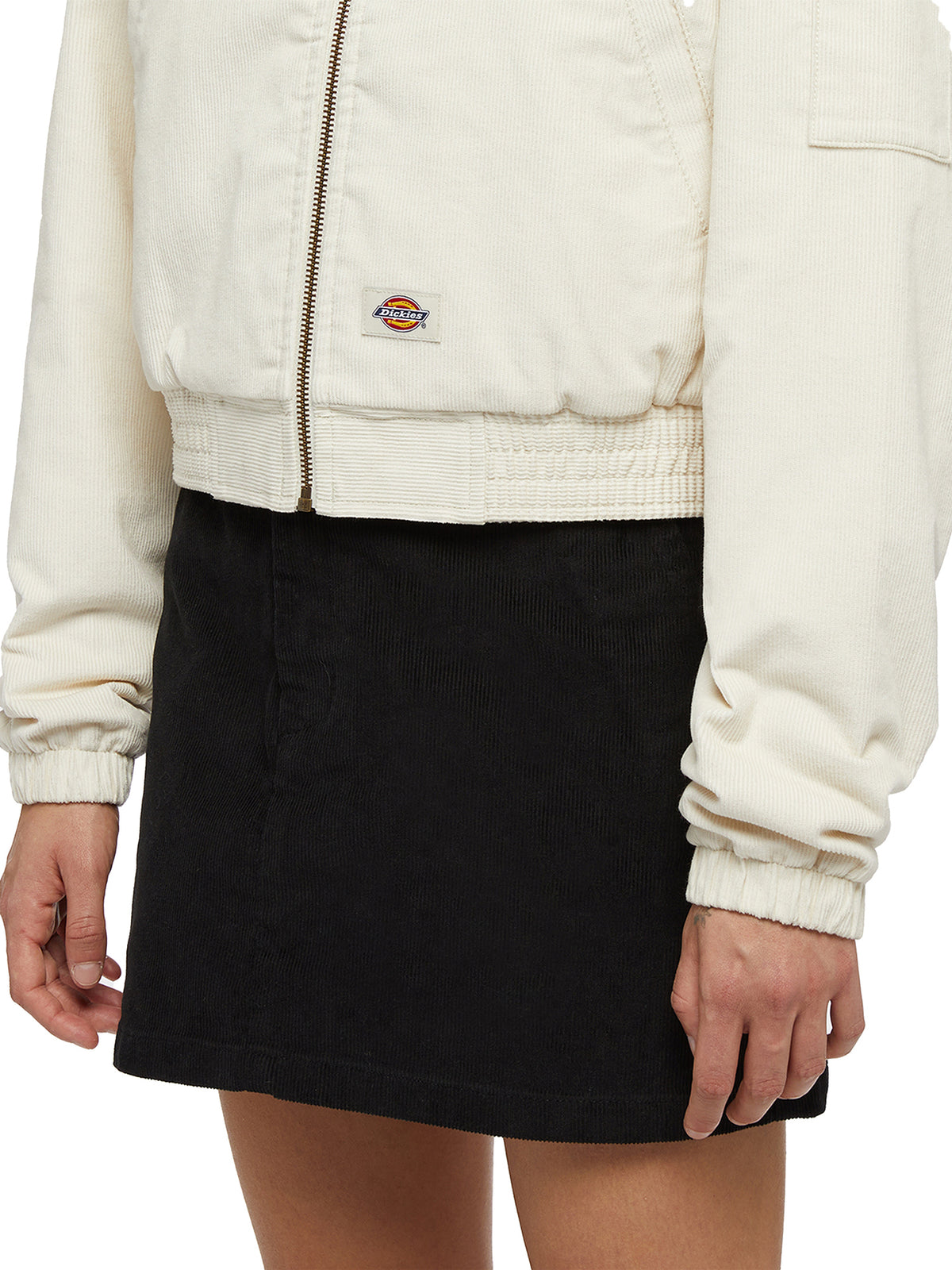 Dickies Corduroy Hooded Jacket Bianco Donna - 4