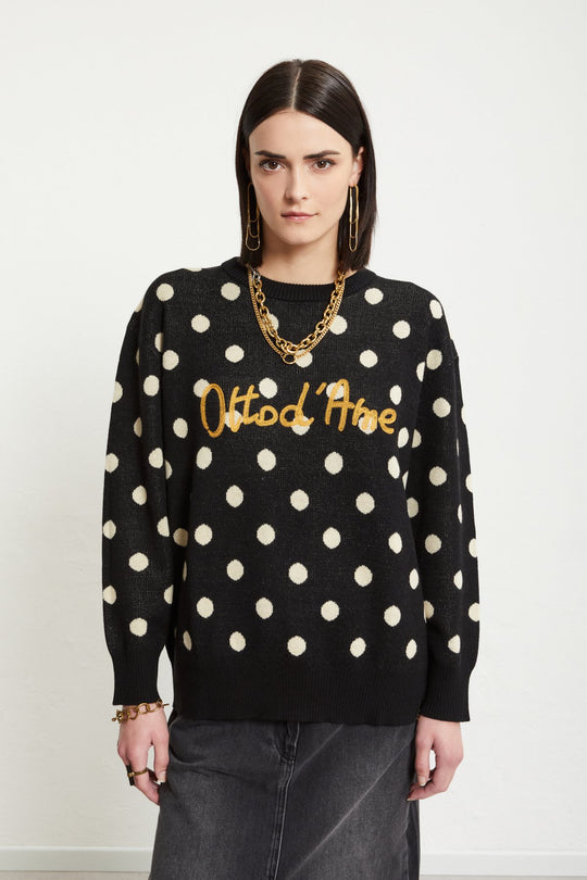 Ottod'ame Pull A Pois Naturale Donna