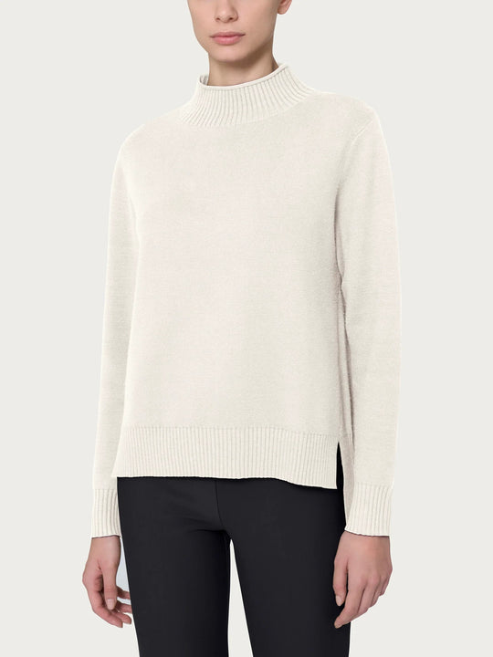 Ragno Pull Collo Cratere Bianco Donna