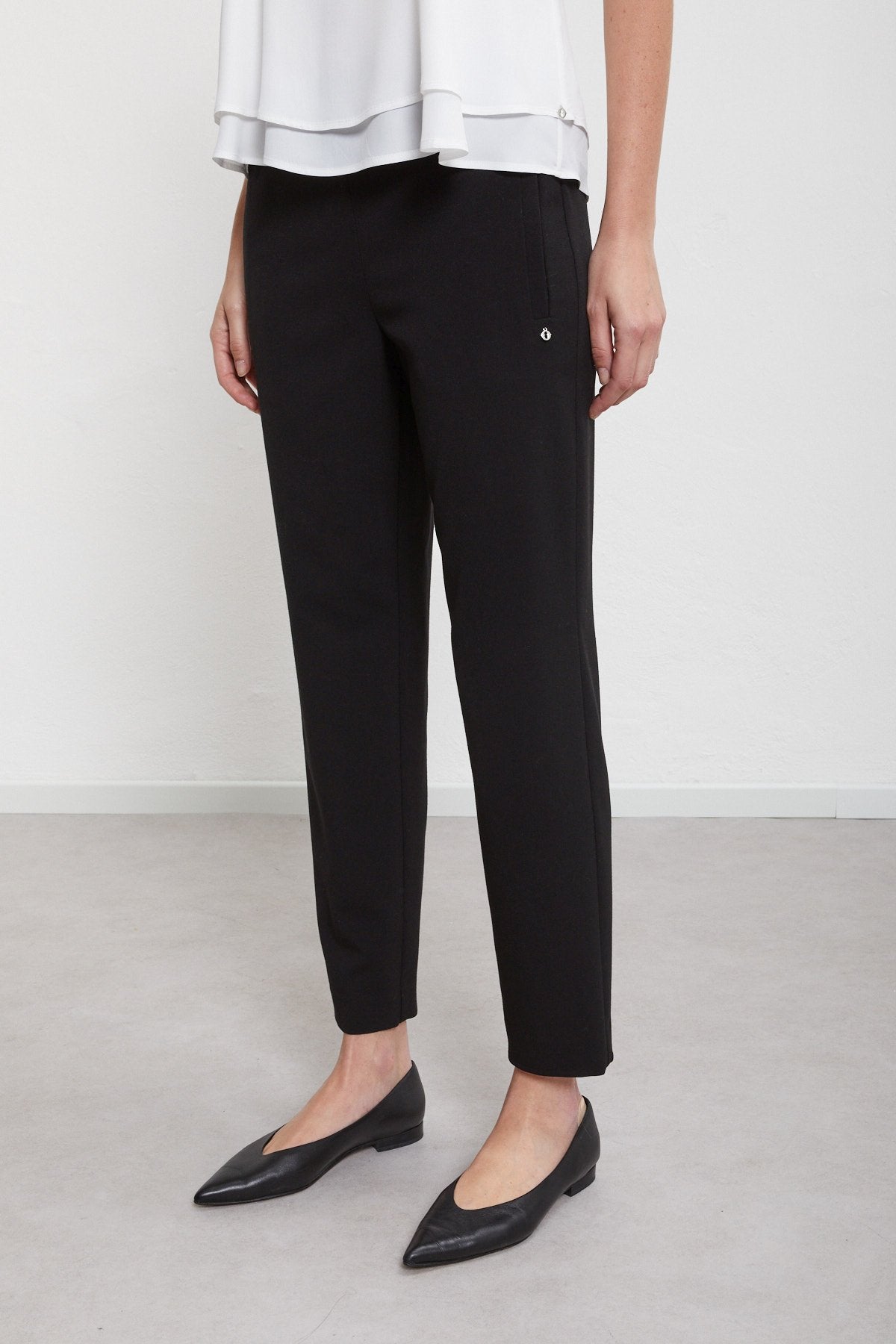 Ottod'ame Pantalone Sigaretta Nero Donna - 4