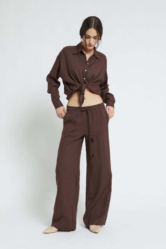 Ottod'ame Pantalone Lola Marrone Donna