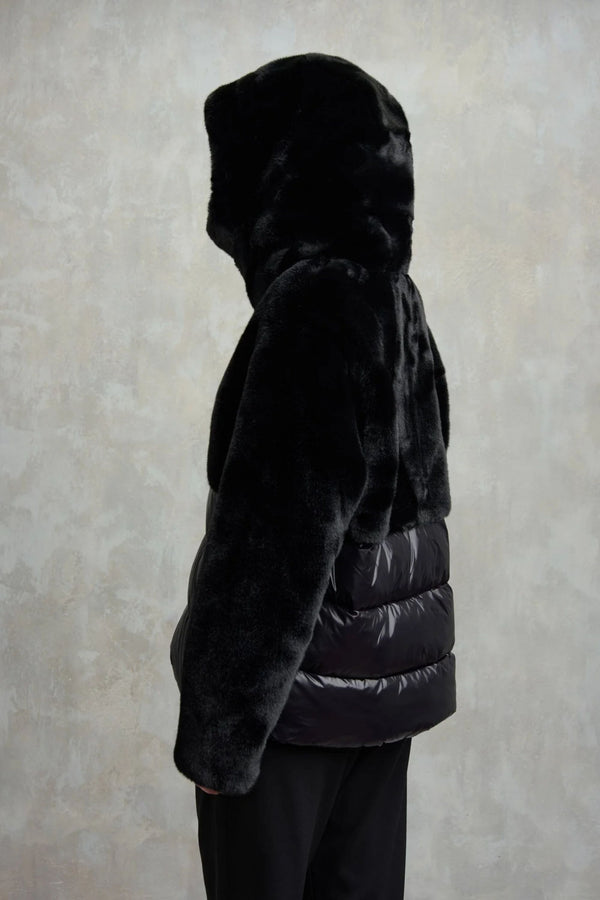 Blauer Piumino Maniche Ecopelle Donna - 2