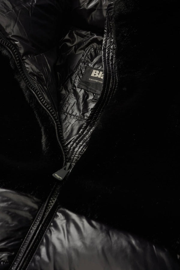 Blauer Piumino Maniche Ecopelle Donna - 3