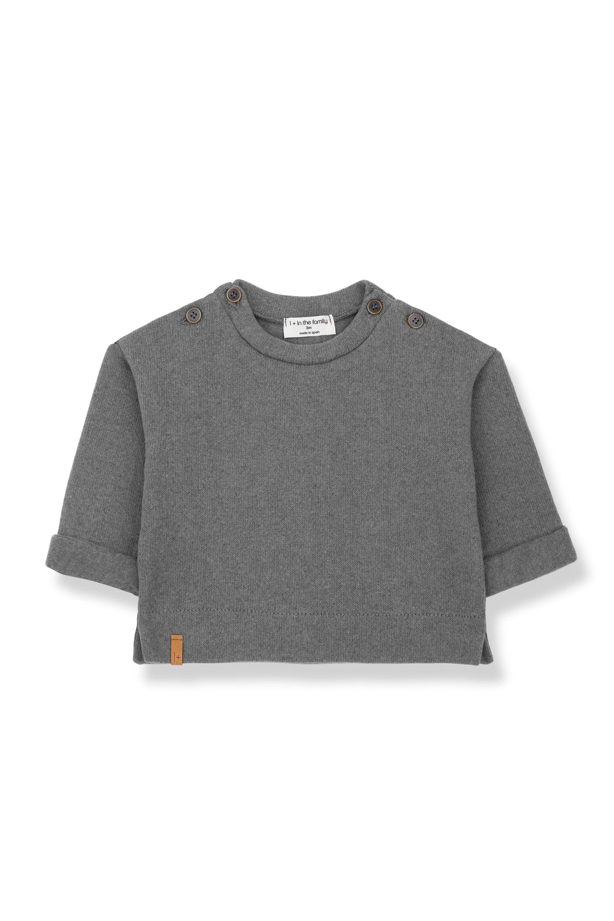 1+ In The Family Felpa Extra Soft G/c Grigio Bambino - 1