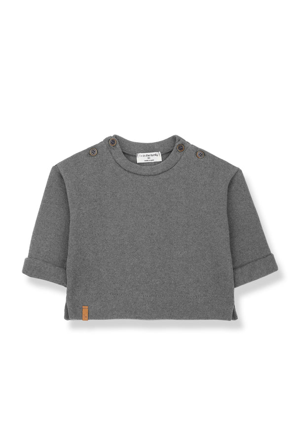 1+ In The Family Felpa Extra Soft G/c Grigio Bambino - 1