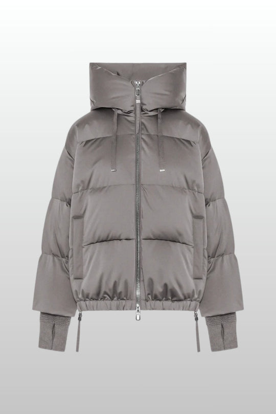 Duno Piumino Corto Oversize Marrone Donna