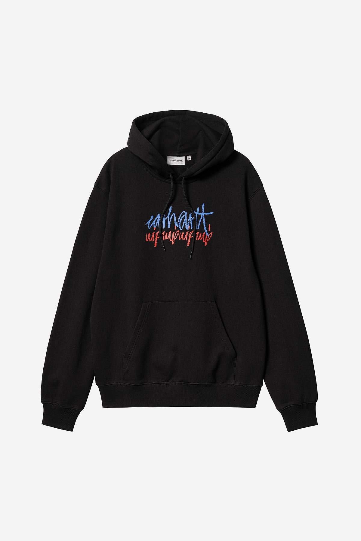 Carhartt Wip Hooded Stereo Sweat Nero Uomo - 1