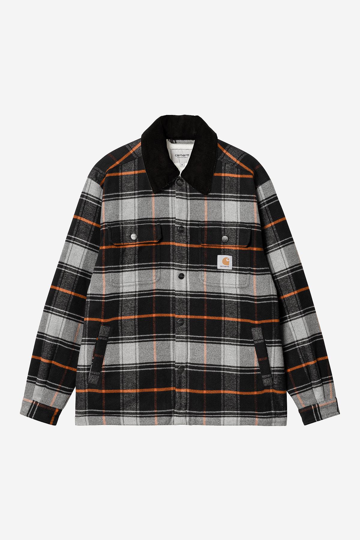 Carhartt Wip Baris Shirt Jac Cotton Grigio Uomo - 1