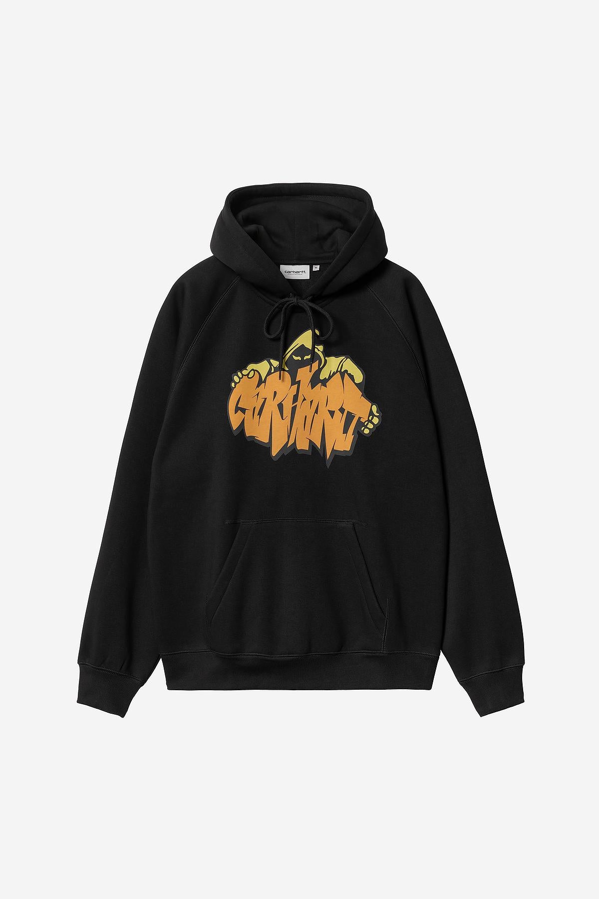 Carhartt Wip Hooded Yute Sweat Cotton Nero Uomo - 1