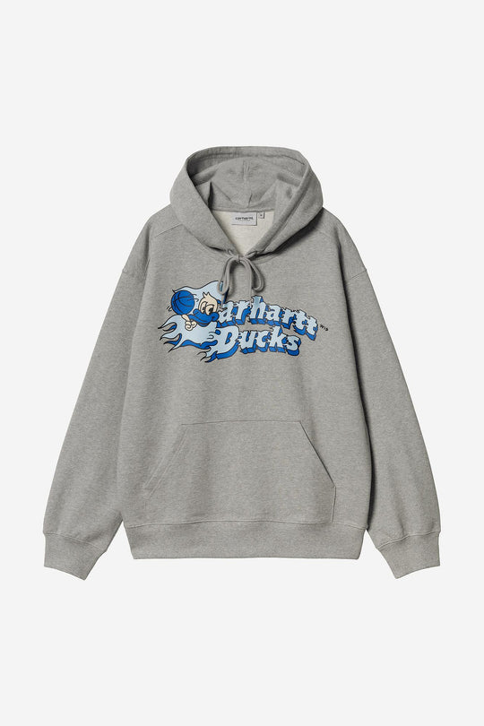 Carhartt Wip Felpa Hooded Flaming Ducks Grigio Uomo