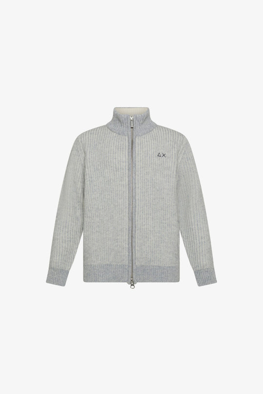Sun 68 Pull Zip Lunga Costa Inglese Grigio Bambino