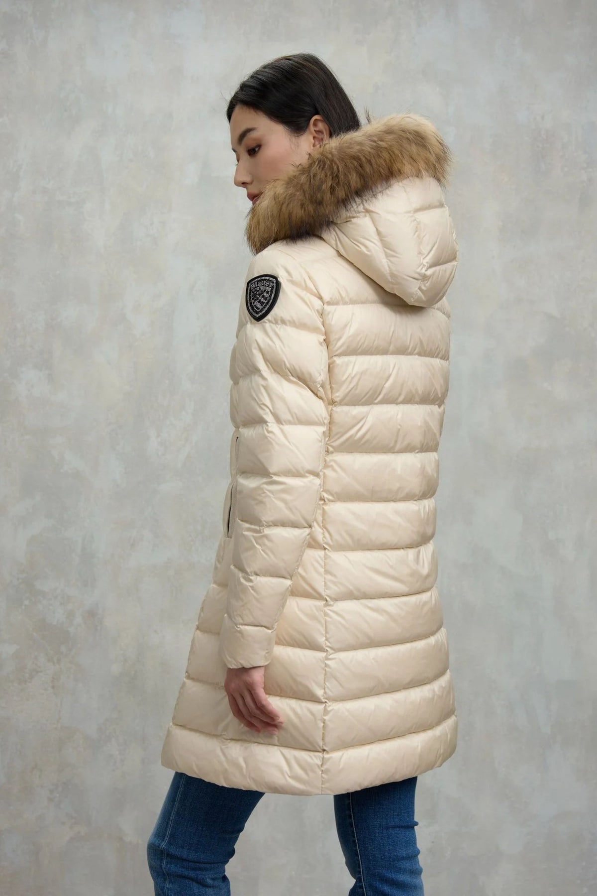 Blauer Piumino 3/4 Cappuccio Pelo Donna - 3