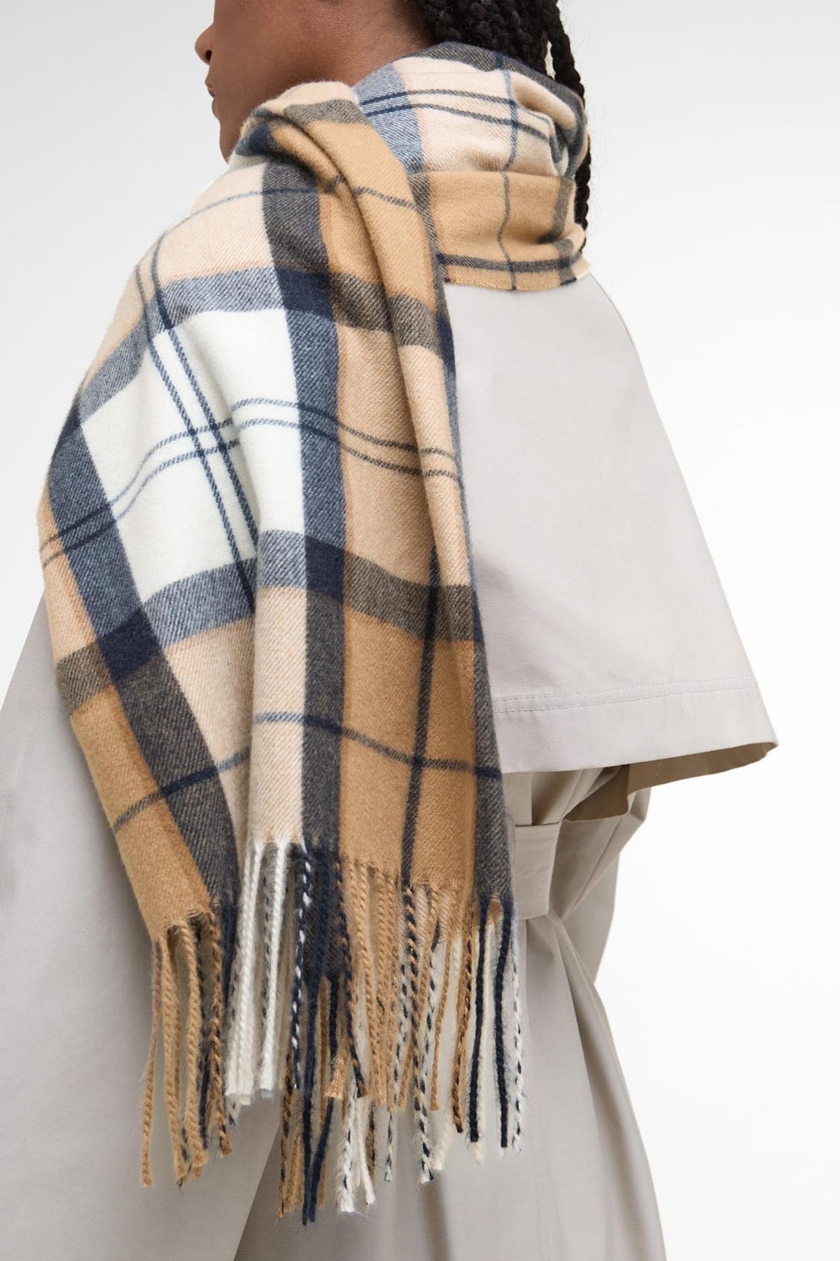 Barbour Stanway Tartan Wrap Donna - 1