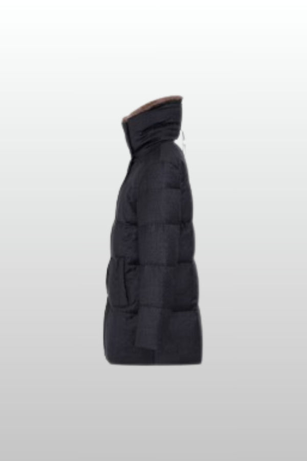 Duno Piumino Doppiopetto Lana Grigio Donna - 2