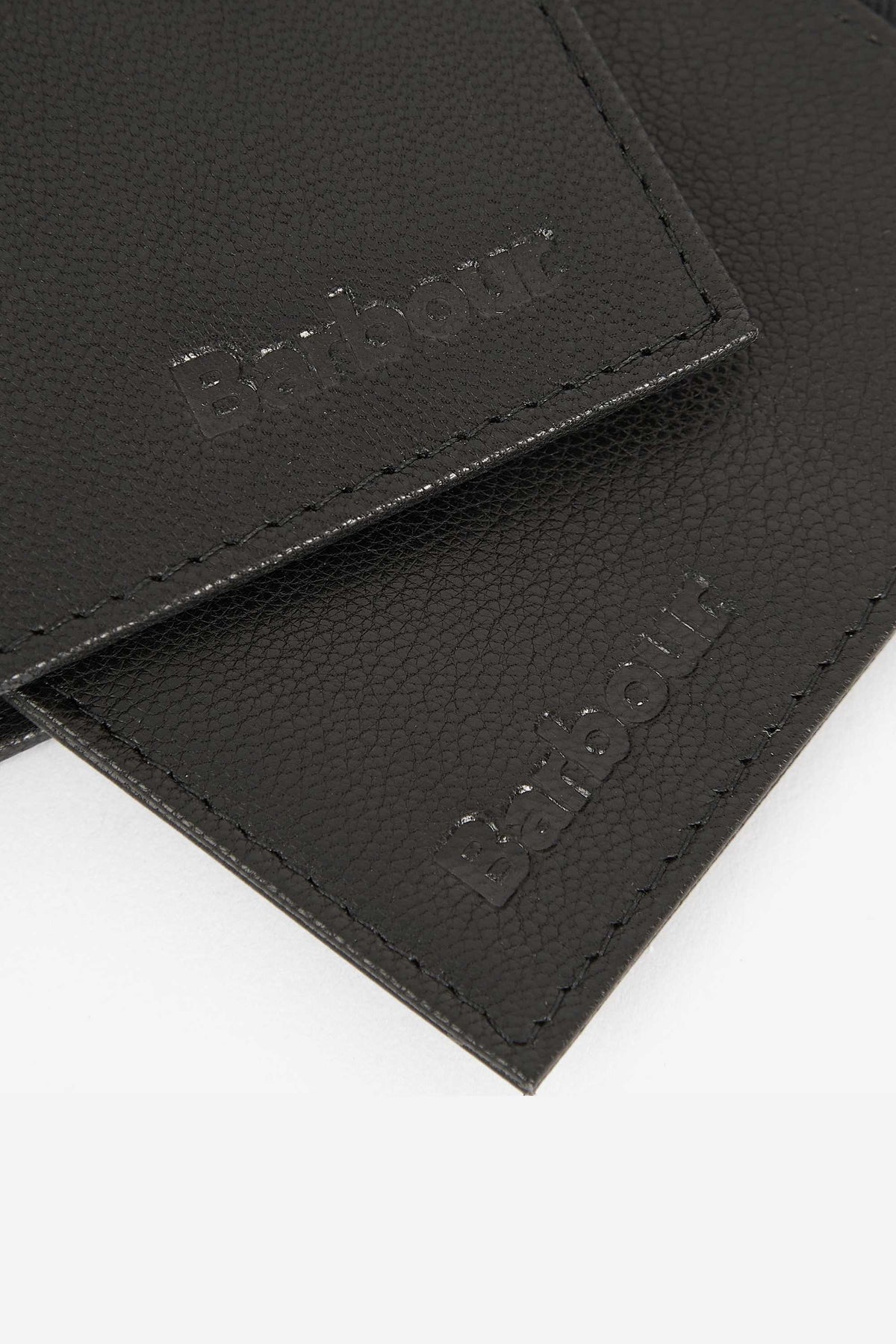 Barbour Wallet $ Card Holder Set Nero Uomo - 4