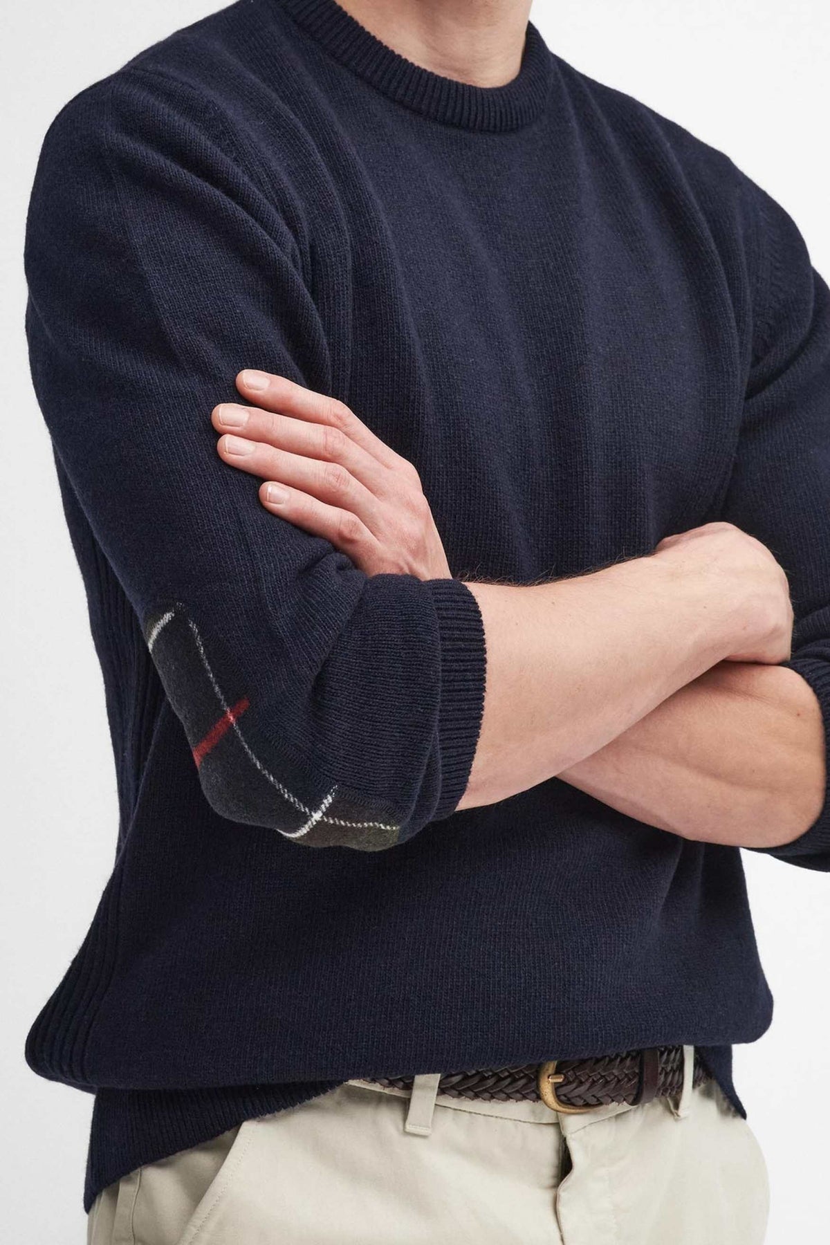 Barbour Holden Crew Neck Sweater Blu Uomo - 2