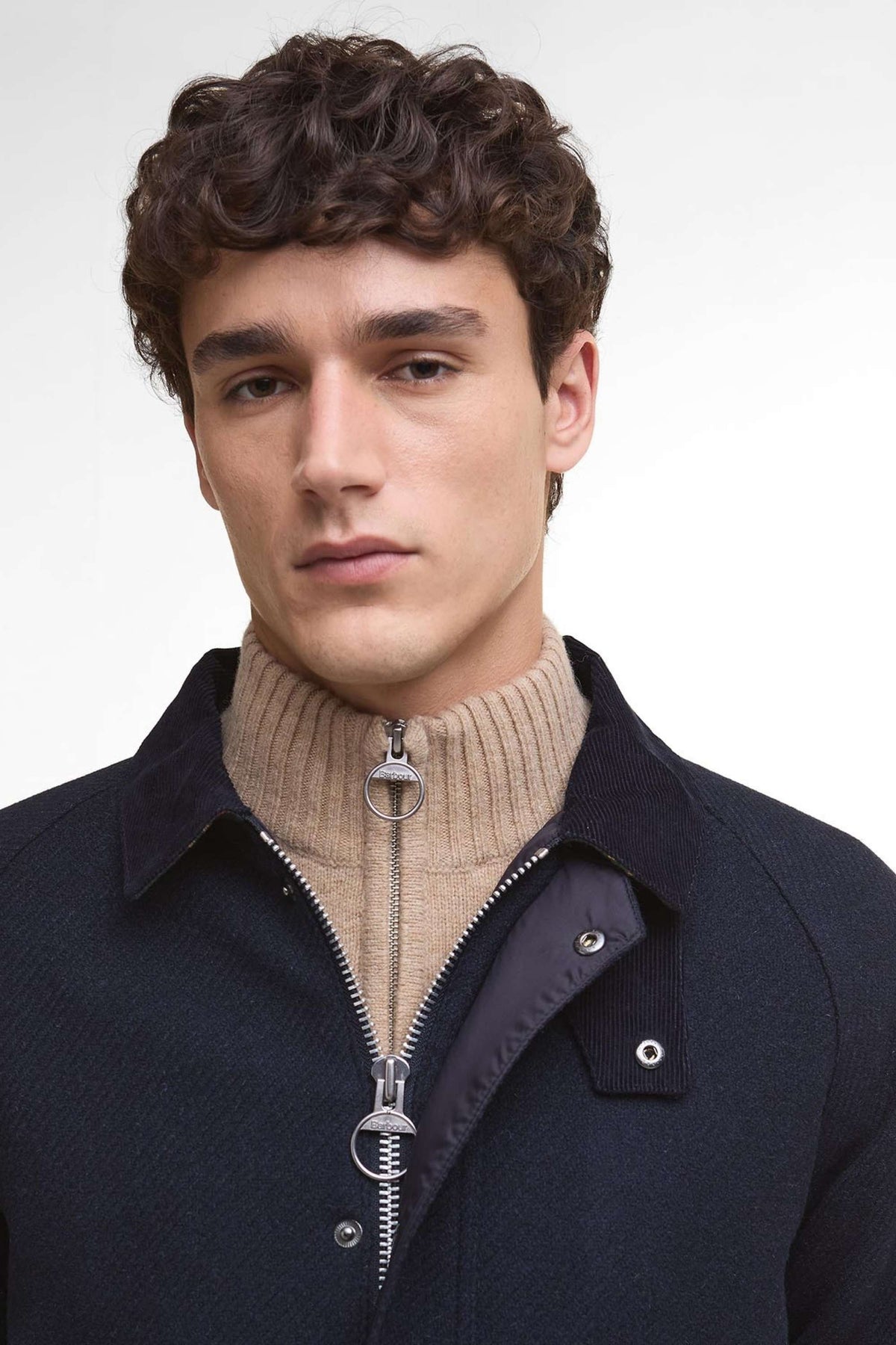 Barbour Bedale Wool Blu Uomo - 3