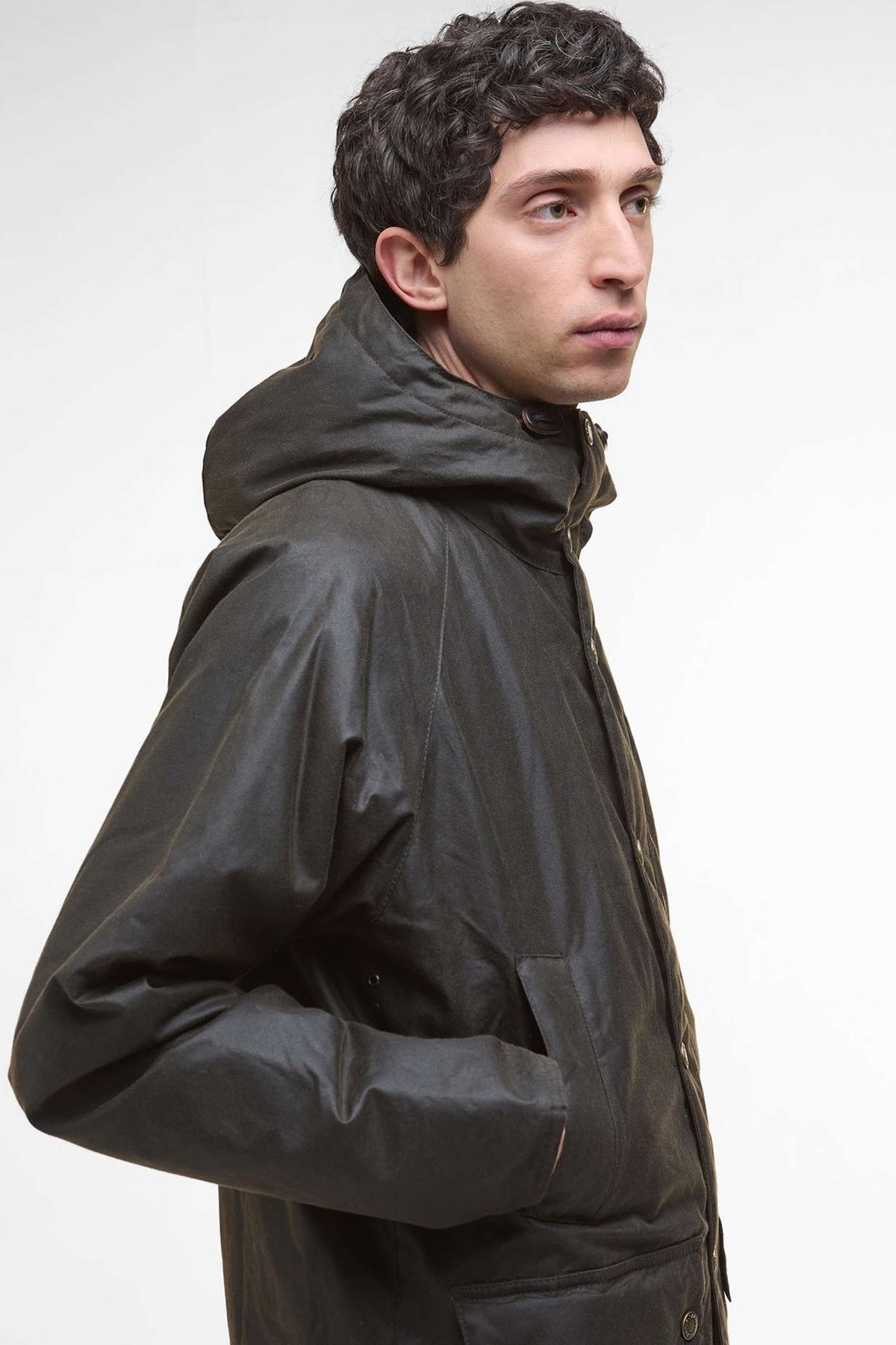 Barbour Bedale Wax Parka Verde Uomo - 2