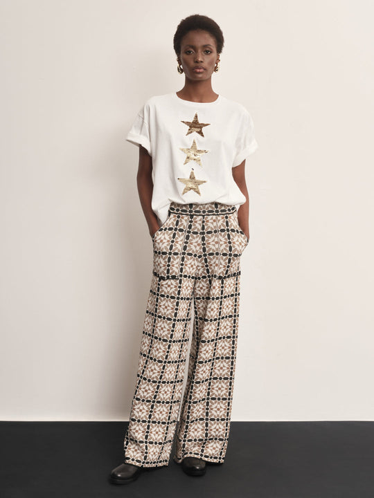 Akep Pantalone Jaquard Donna