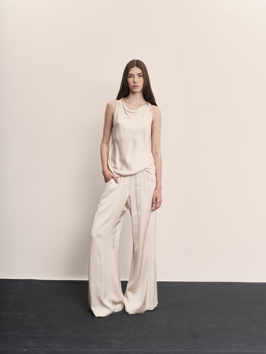 Akep Pantapalazzo In Raso Giallo Donna