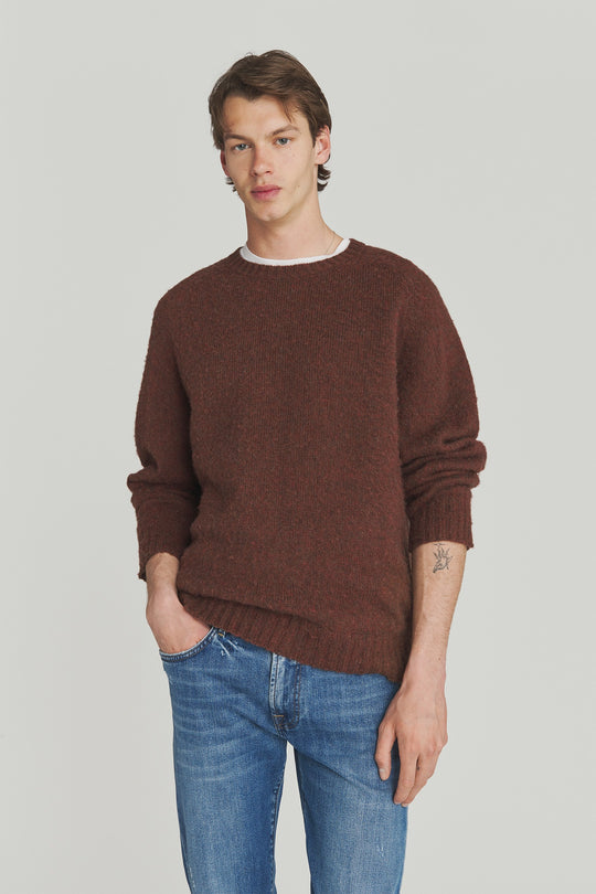 Roy Roger's Pull Girocolloshetland Brushed Uomo