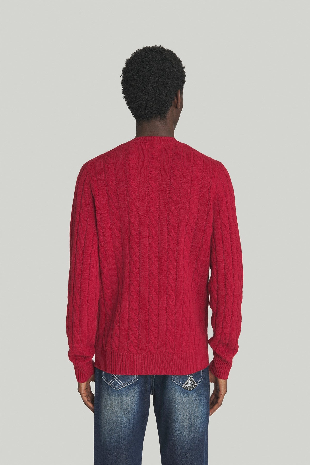 Roy Roger's Cable Crew Neck Wool/cashmere Uomo - 2