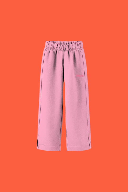 Mousse Pantalone Felpa Con Spacchi Rosa Bambina