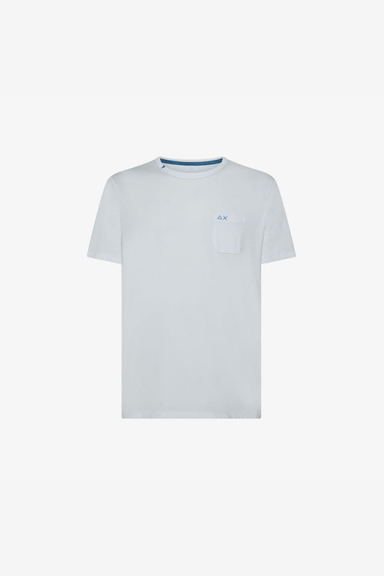 Sun 68 T-shirt Pocket Basic Bianco Uomo