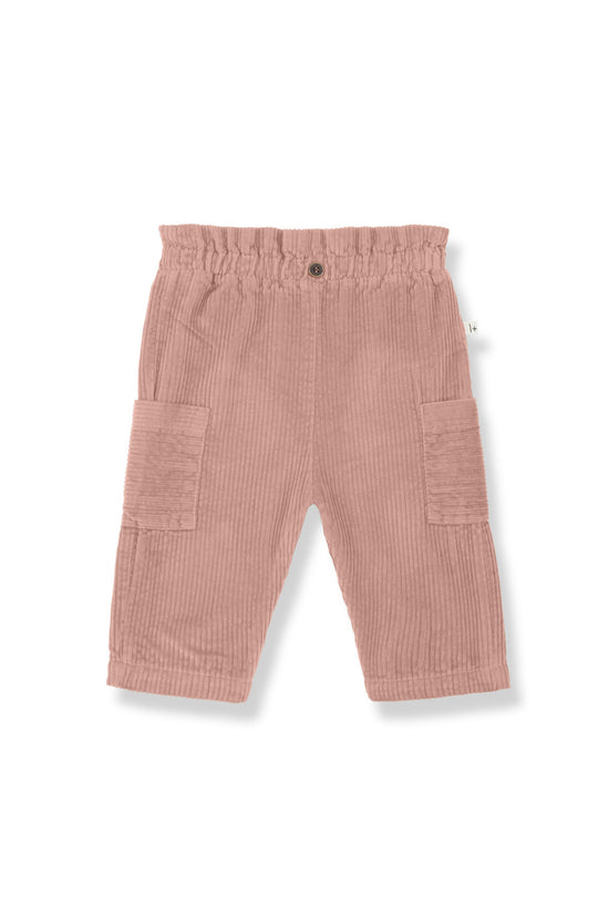 1+ In The Family Cargo Velluto Rosa Bambina