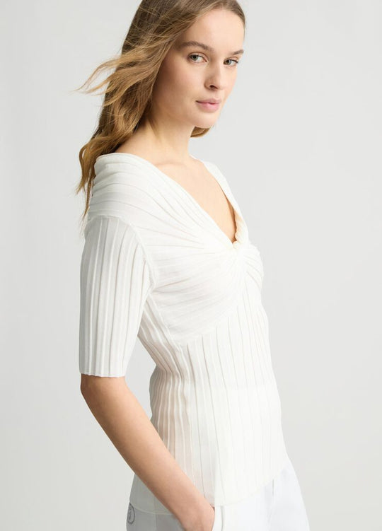 Liu Jo T-shirt Costina Con Nodo Bianco Donna