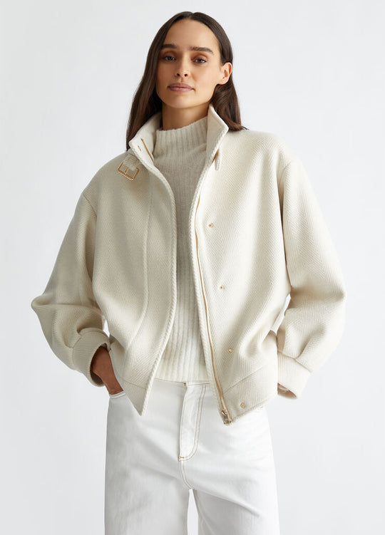 Liu Jo Giubbotto Spinato Bianco Donna